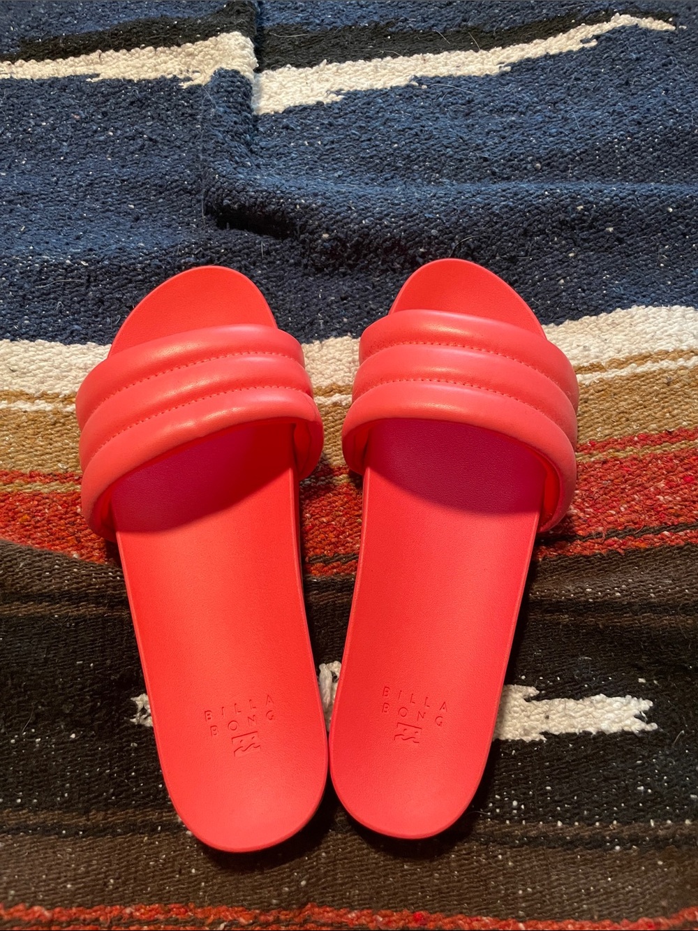 Billabong Coral Red Padded Slide Sandals - Women's